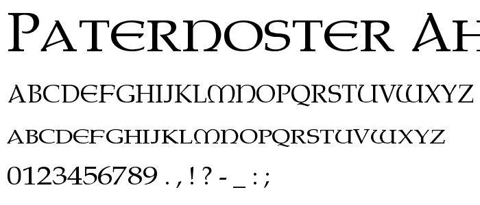 Paternoster AH font